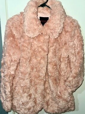 Juicy Couture Blush Pink Faux Fur Teddy Jacket